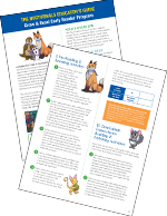 The Grow & Read Early Reader Educator Guide includes program benefits, pre-reading and listening activities, and printable worksheets. 